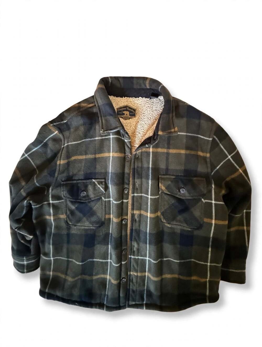 Freedom Foundry Plaid Sherpa Lined Shacket